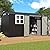Verano Garden 10x8FT Outdoor Storage Shed, Large Galvanized Steel Metal Garden Shed with Window, Lockable Double Door, Outdoor Tool Shed for Backyard, Patio, Lawn(113.39"x98.03"x77.56")