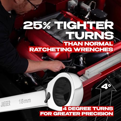 Image of Jaeger 18 mm Reversible Ratchet Combination Wrench, 12-Pt, Metric