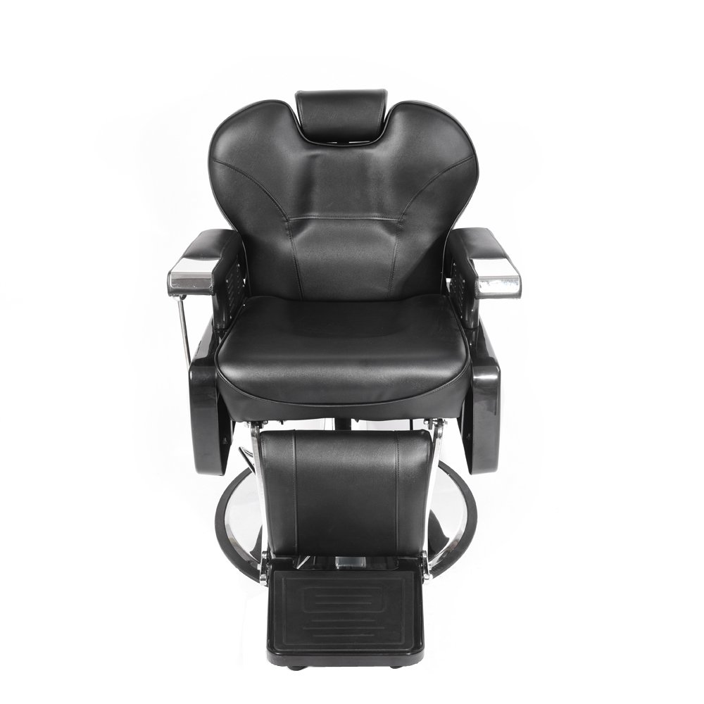 Poltrona da Parrucchiere Reclinabile Idraulica a 360° per Salone Professionale, 96 x 94 x 84 cm, Nero