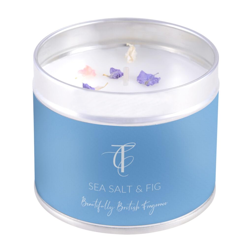 The Country Candle Co. Pastels Range Candle in a Tin - Sea Salt & Fig