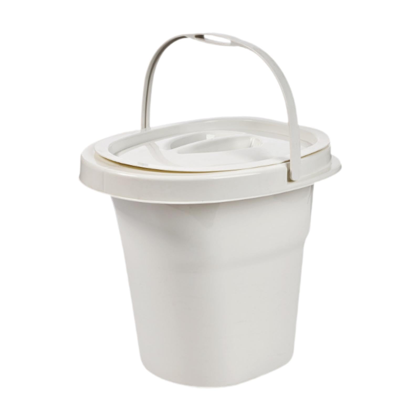 FashionCha Chamber Pot Potty Sturdy Stable Base Convenient to Use Easy to Clean Pee Container, White