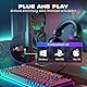 FIFINE Gaming Headset mit Mikrofon, Over Ear Kopfhörer mit Kabel, USB Headset für PC PS4 PS5, RGB Headphone mit 3 EQ-Modi, Surround Sound und Ohrpolster