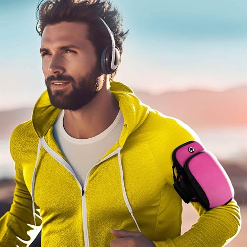 Poche de course rose pour smartphone à 2 compartiments compatible Huawei nova 11 Pro - 6
