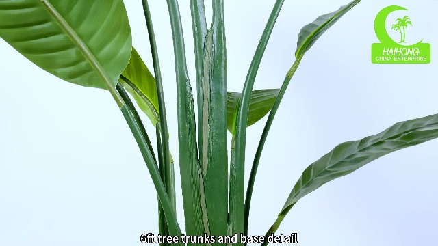 HAIHONG Pianta Artificiale Bird Of Paradise 1,5 M – Finto Albero In Vaso Bianco, Foglie Realistiche, Per Interni
