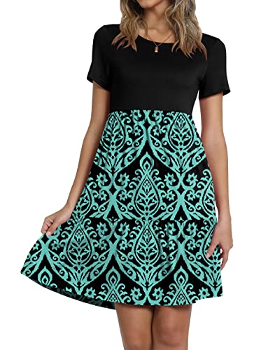 Image of TAOHUADAO 2026 Summer Dresses for Women Short Sleeve Ruffle Casual Sundress with Pockets
