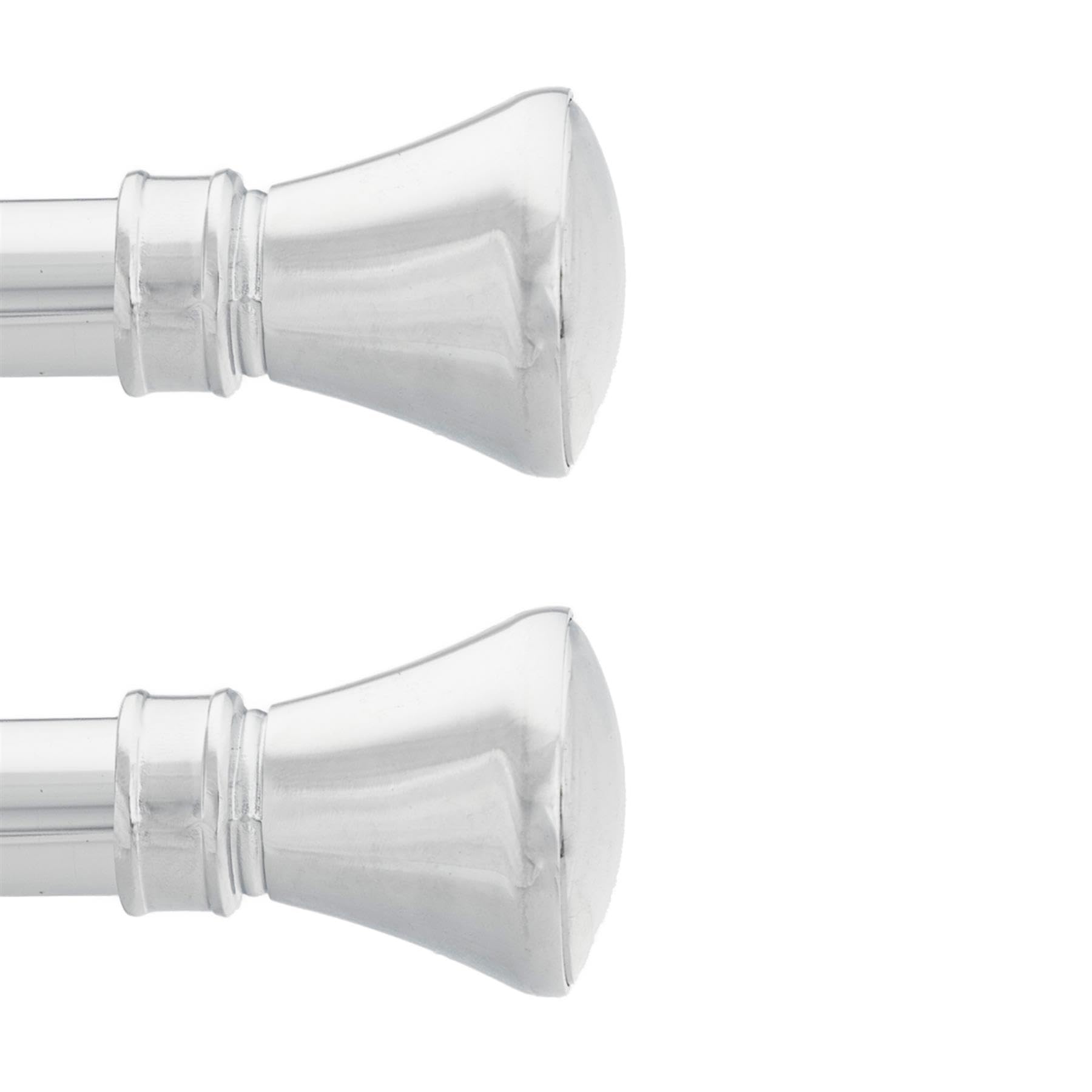 IANPAV Curtain Rod Pole Finials Liberty - 19 mm Chrome - Durable Metal Construction - Pair