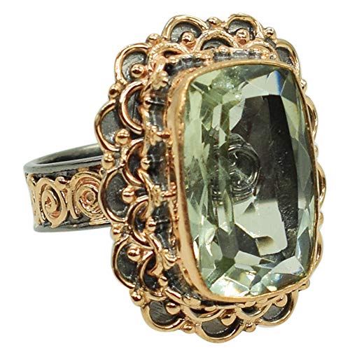 Bague améthyste verte naturelle : un bijou en argent 925 qui ne ternit pas