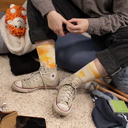 Image of BambooMN Women's Bamboo Athletic Tie Dye Crew Socks