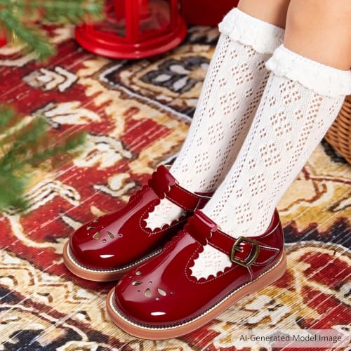Image of Felix & Flora Toddler Little Girl Mary Jane Dress Shoes - Ballet Flats for Girl Party School Shoes