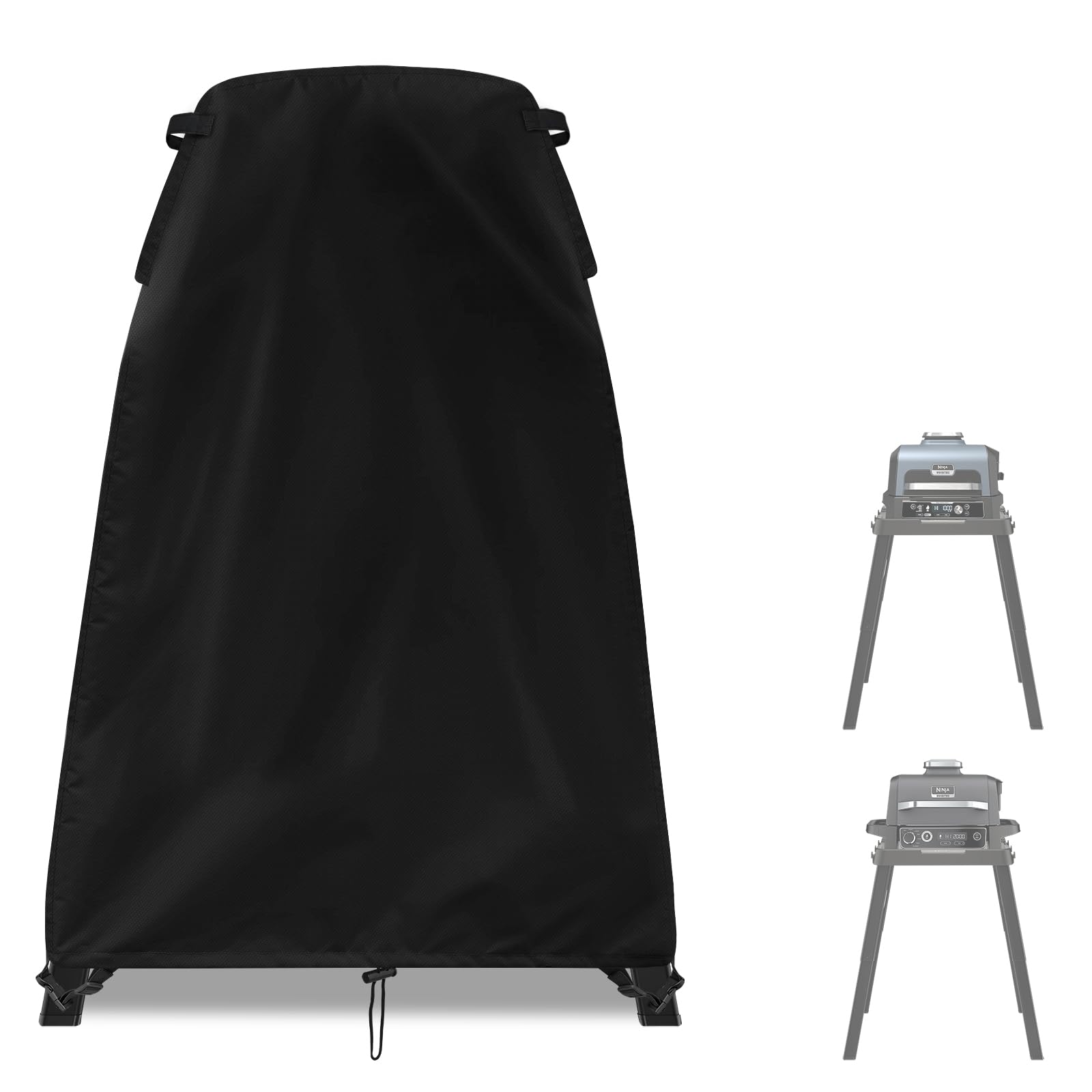 Ninja Woodfire Outdoor Grill Cover 100% Waterproofing Durability,Fit for Ninja Smoker Grill OG701 / OG751,for Ninja Woodfire Pro XL Outdoor Grill OG951,for Ninja Outdoor Oven OO101 on Its Stand, Black