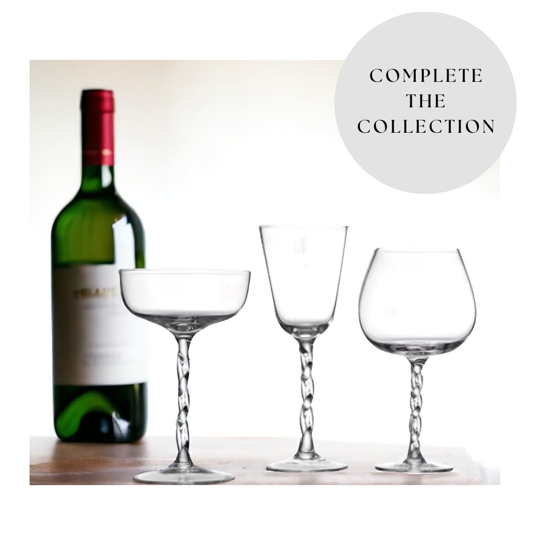 Vasos de cóctel de cristal, juego de 4, elegantes copas para fiestas y ocasiones especiales, grandes, transparentes, NC-004