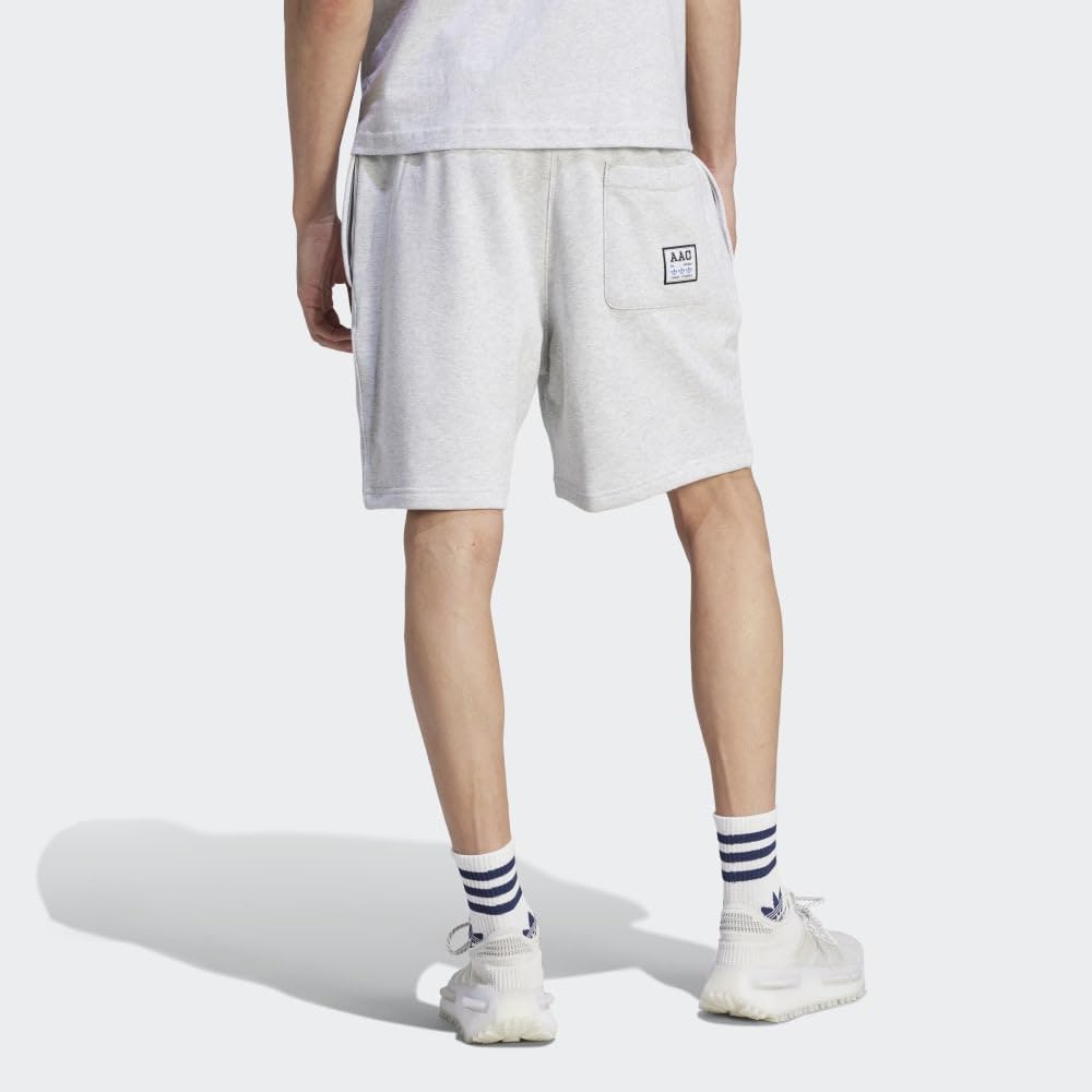 adidas Originals Men's Standard RIFTA Metro Short, Light Grey Heather, Large