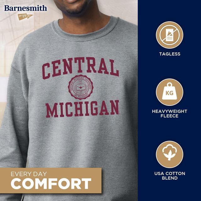 Image of Ivysport Crewneck Sweatshirt for College, Heritage Logo, Color, Adult Unisex
