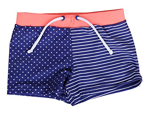 eKooBee Newborn Infant Baby Boys Swim Trunks All Over Printed Swimwear Short (12-18Month, Blue)
