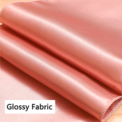 JFDYDM 50 Pack Satin Rose Gold Chair Sashes for Wedding Gender Reveal Party Birthday Reception, Hotel Event, Banquets Chairs Decorations, Rose Gold Satin Chair Sashes Bows for Folding Chairs - Thumbnail 6