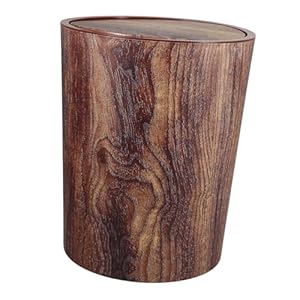 HEALLILY Kompakter Mülleimer Holzmaserung D817