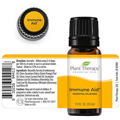 Plant Therapy Immune Aid Essential Oil Blend 10 Ml (1/3 Oz) 100% Pure, Undiluted, Therapeutic Grade #TOP3