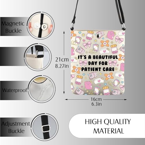 JNIAP CNA Life It's a Beautiful Day For Patient Care Crossbody Bag Nurse Appreciation Gift For Her2