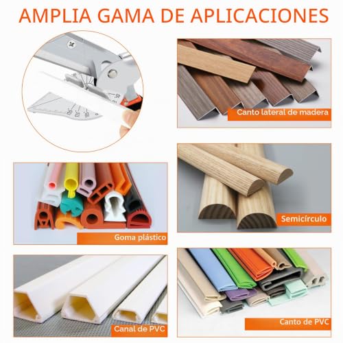 Miniatura 6 de Flora Guard - Tijeras De Inglete Para Corte Preciso En Plástico, Goma Y Madera, Ajustables De 45 A 135 Grados, Con 10 Cuchillas De Repuesto