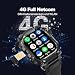 Mingtawn 4G-SIM-Karten-Android-Smart... mit GPS & WLAN, Militär-Outdoor-Uhr für Herren, App-Download möglich, 2,06″ AMOLED-Großbildschirm für Videochats, HD-Kamera mit 180°-Drehfunktion (Schwarz)