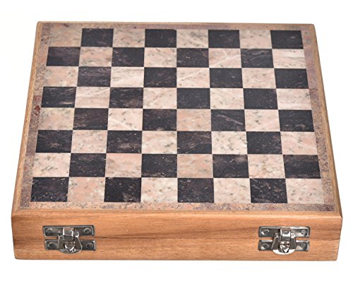 Preisvergleich Produktbild ShalinIndia, Stein Schachspiel, 8 cm