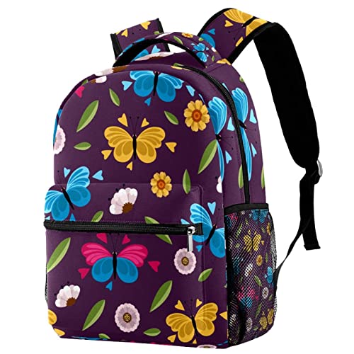 Sac à dos de voyage ergonomique violet avec porte-gourde pour ados