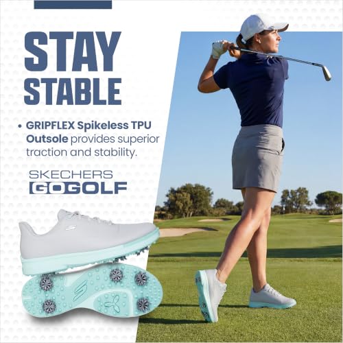 Image of Skechers Women's Jasmine Waterproof Golf Shoe | Golf, Waterproof, ECO FLIGHT Cushioning, GRIPFLEX Outsole, Light Weight, Replaceable Softspikes