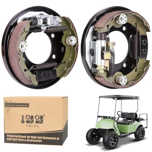 10L0L Brake Assembly for EZGO TXT PDS, for Yamaha G14 G16 G19 G20 G21 G22 Golf Cart, Driver Side and Passenger Side, Includes Brake Shoes, OEM# 70998-G01 70998-G02