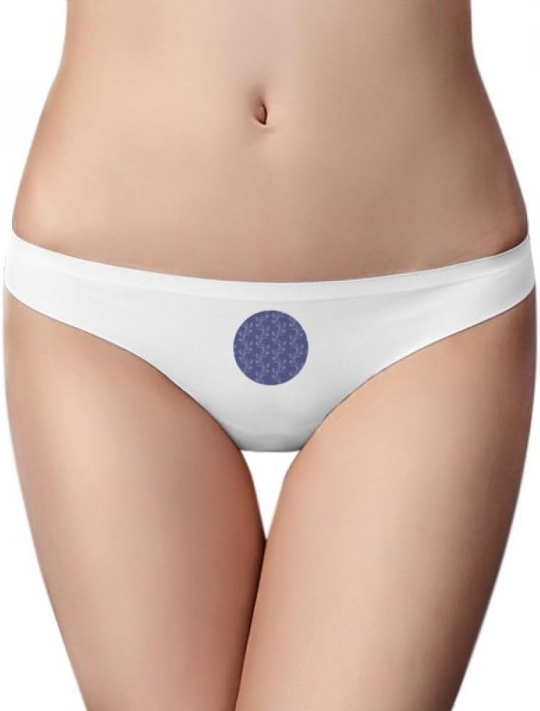 DIYthinker Hand Painted Tulip White Flower Plant Brief Women G-string Underwear T-back Breathable Cool Soft Panty