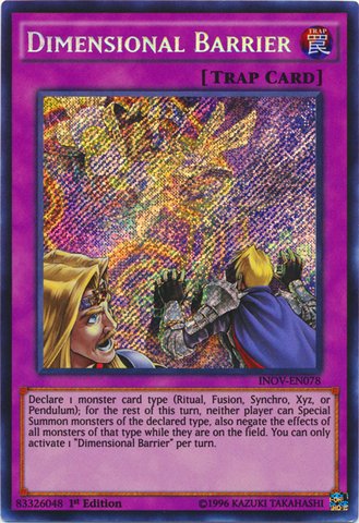 Amazon.com: YU-GI-OH! - Dimensional Barrier (INOV-EN078) - Invasion:  Vengeance - 1st Edition