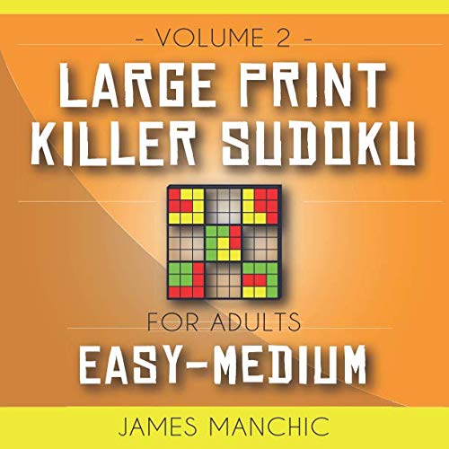 Large Print Killer Sudoku: 200 Easy to Medium Killer Sudoku Puzzles for Adults (9x9 Easy & Medium Sudoku)