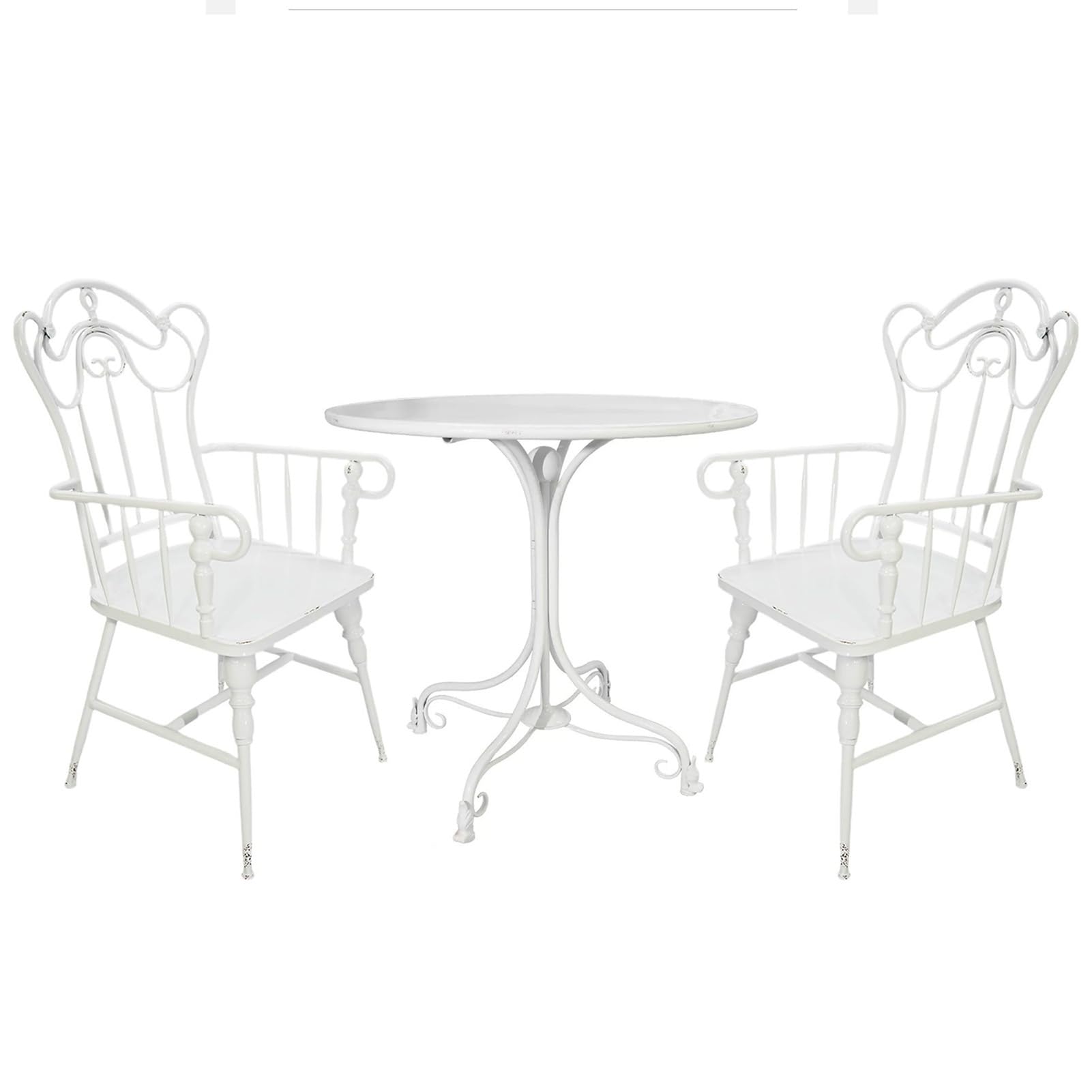 Juego de mesa y sillas de patio para todo tipo de clima en porche de metal resistente