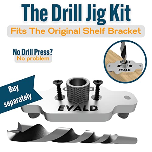 Evald Original Floating Shelf Bracket | 6-Inch Floating Mantel Bracket With Screws And Anchors | Invisible Shelf Bracket With Rod Holders | Floating Mantel Hardware For Office And Home Decor #TOP3