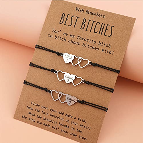 JczR.Y Mother Daughter Bracelet Hollow Stainless Steel Letter Heart Bracelet Matching Cutout Heart Wish Bracelets Back to School Gifts for Mom Girls2
