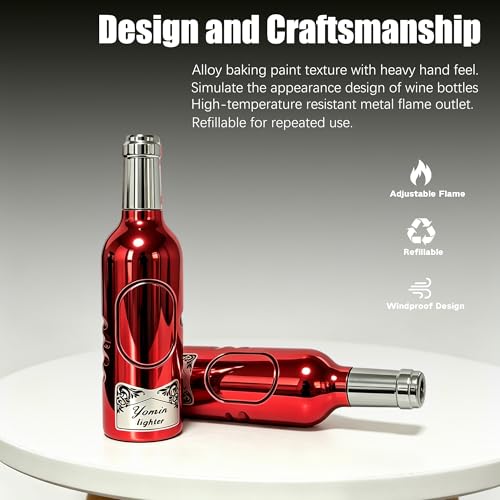 Encendedor soplete diseño botella de vino rojo miniatura 2