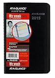 AT-A-GLANCE QuickNotes Weekly and Monthly Appointment Book 2015, Wirebound, 4.88 x 8 Inch Page Size, Black (760205)