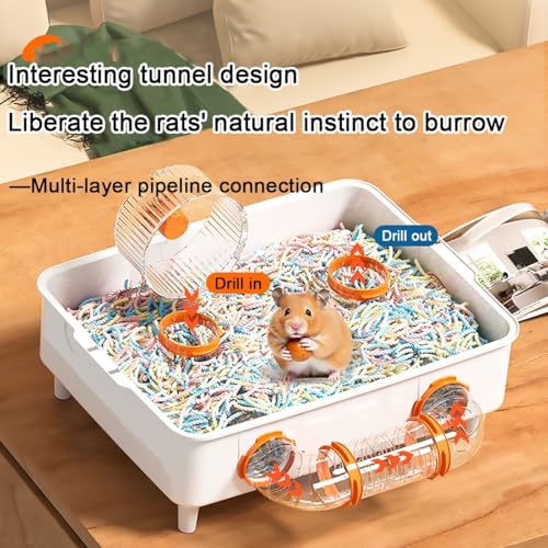 Cage pour hamster avec tunnels transparents double couche contre l'ennui du rongeur - 5