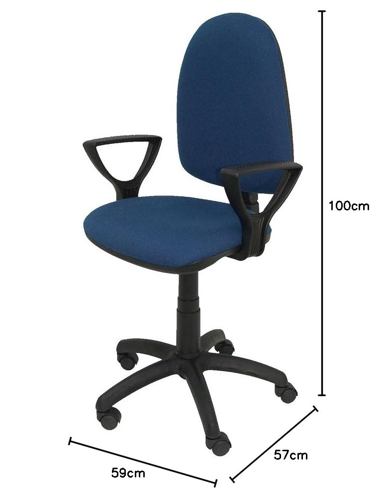 Piqueras y Crespo Silla AYNA Bali Azul Marino Brazos Oficina, Acacia, One Size