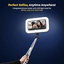 Digitek (DTR 630 SS) Extendable Tripod Selfie Stick with Fill Light, Quadpod Base, Wireless Remote, 5.25ft Max Height, 6-Section Adjustment, 360° Rotation, 1Kg Load, Compatible with Android & iPhone gallery image