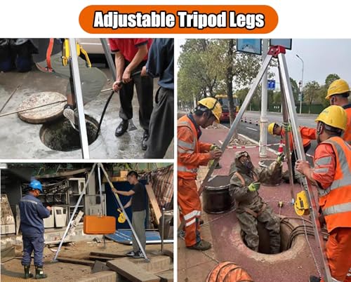 Trípode de seguridad en acero galvanizado para salvamento vertical 8
