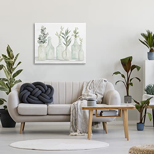 Image of Stupell Industries 'Soft Green Potted Plants Fresh Herbs Still'| Canvas Art | Stupell Industries | 40 x 30 Inches, Easy to Hang and Sturdy, Made in USA, by Cindy Jacobs