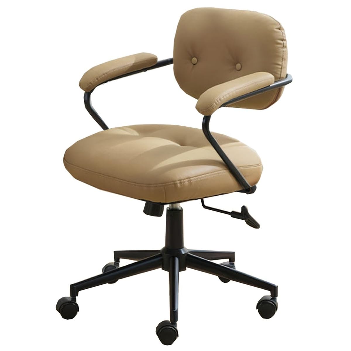 Ergonomiczne krzesło biurowe z podparciem lędźwiowym, skórzanym krzesłem obrotowym i regulowaną wysokością do domu i biura