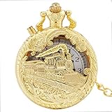 El reloj de bolsillo adopta una esfera de números romanos con una hermosa superficie retro;