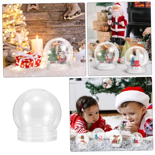 Bolas de nieve de plástico transparente de alta durabilidad para centros de mesa 4