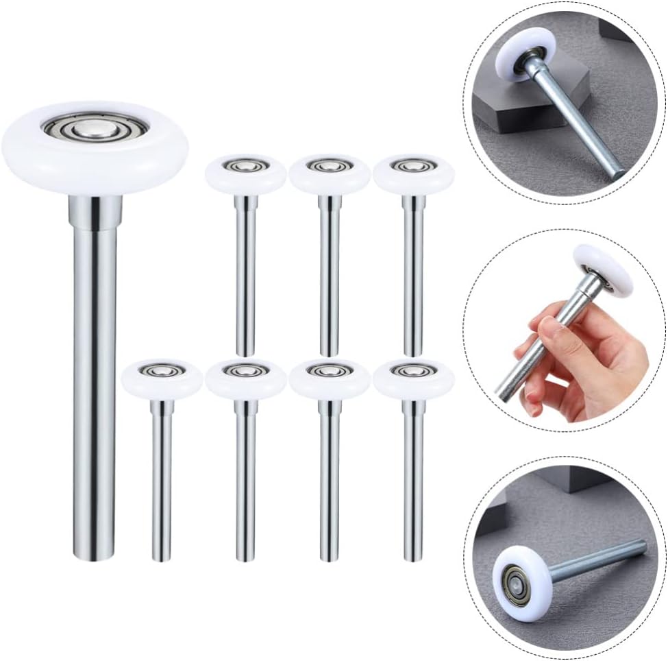 Angoily 8pcs Nylon Garage Door Rollers Quiet Operation Replacement Rollers Stem and Smooth Rolling for Standard Garage Doors