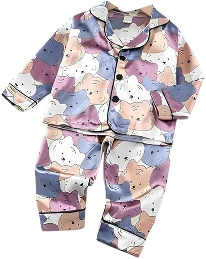 Baby Boys Clothes Sets Billi -Long sleeve Button Down Tops Casual Shorts Set Infant to Little Kid Star Print (White-Brown,)