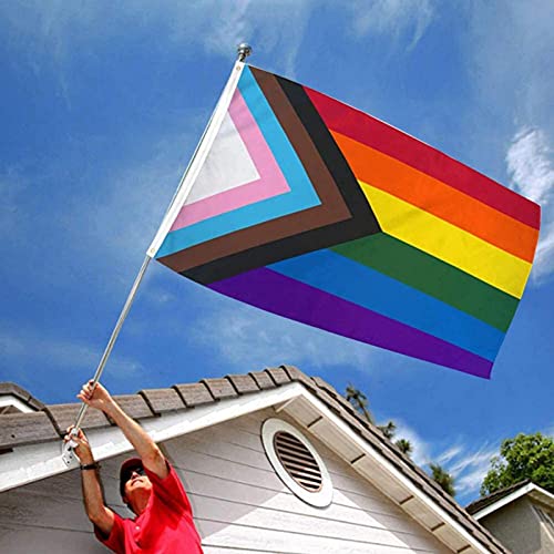 ecoticfate Bandeira do arco-íris, bandeira gay, bandeira do arco-íris, durável, resistente a UV, org