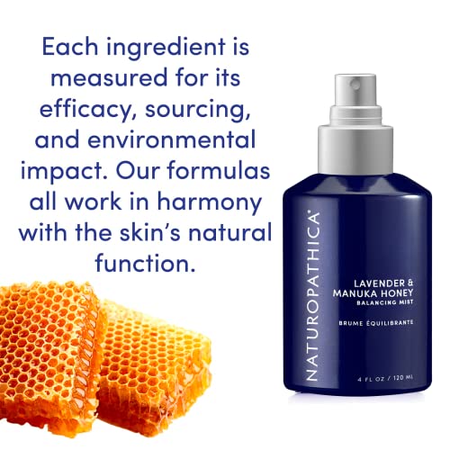 Naturopathica Lavender & Manuka Honey Balancing Mist - Facial Toner Balancer - Moisturizes, Calms And Refreshes Skin - Vegan, Made In Usa, 4.0 Oz. (120 Ml) #TOP4