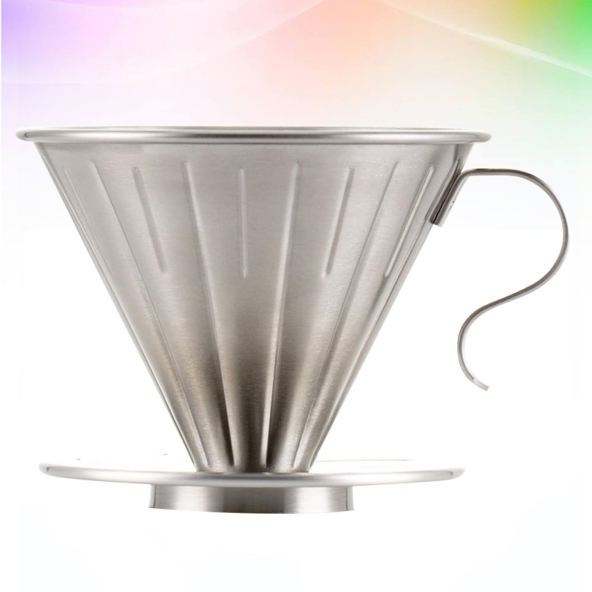 Abaodam Filtro de Café Residuos de Papel de Acero Inoxidable Reutilizable con Soporte para 1-2 Tazas Adecuado para Cafetera de Goteo