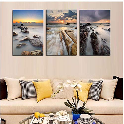 Peinture sur toile de maître moderne cascade et paysage d'art contemporain pour mur élégant